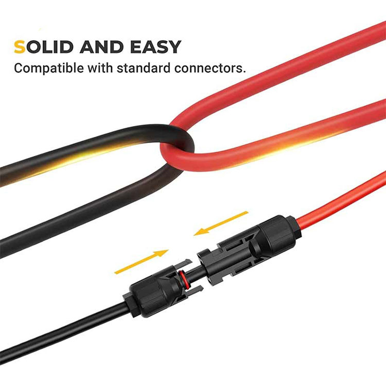 Dê 20 Feet 10Awg Cable Dirêjahiya Solar Hard û di germên nizm de dijwar û şikestin?